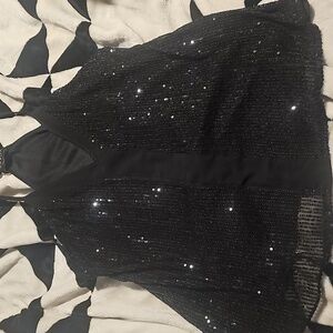 Black Sequin Tank Top